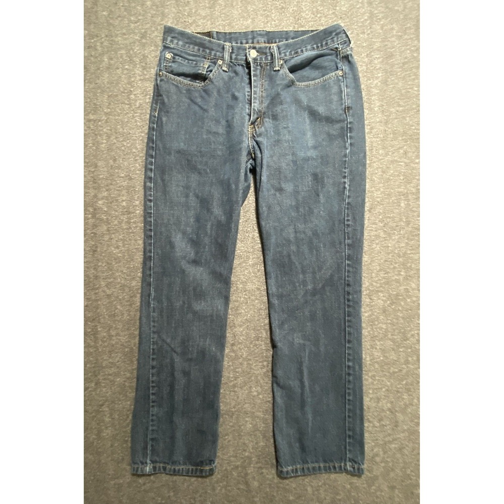 Levi Strauss 514 Levis Blue Denim Straight Leg Jeans Pants Size 34x32